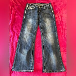 Rock & Roll Cowgirl Dark Blue Flare Jeans